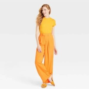 a new day Vibrant Orange Wide-Leg Pants